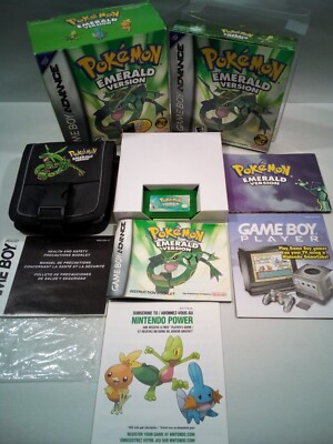 ULTRA RARE BIG BOX EDITION CIB VG Authentic Pokemon Emerald Game Boy Advance GBA