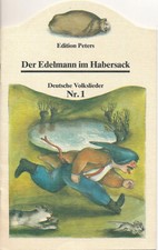 Heft Der Edelmann im Habersack - Deutsche Volkslieder Nr. 1 - Edition Peters DDR