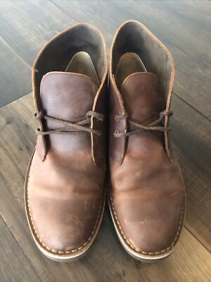 CLARKS Desert Chukka Boot Brown Leather Men\'s Size 9.5 M,Comfort,Ankle s-l400.jpg main image 3