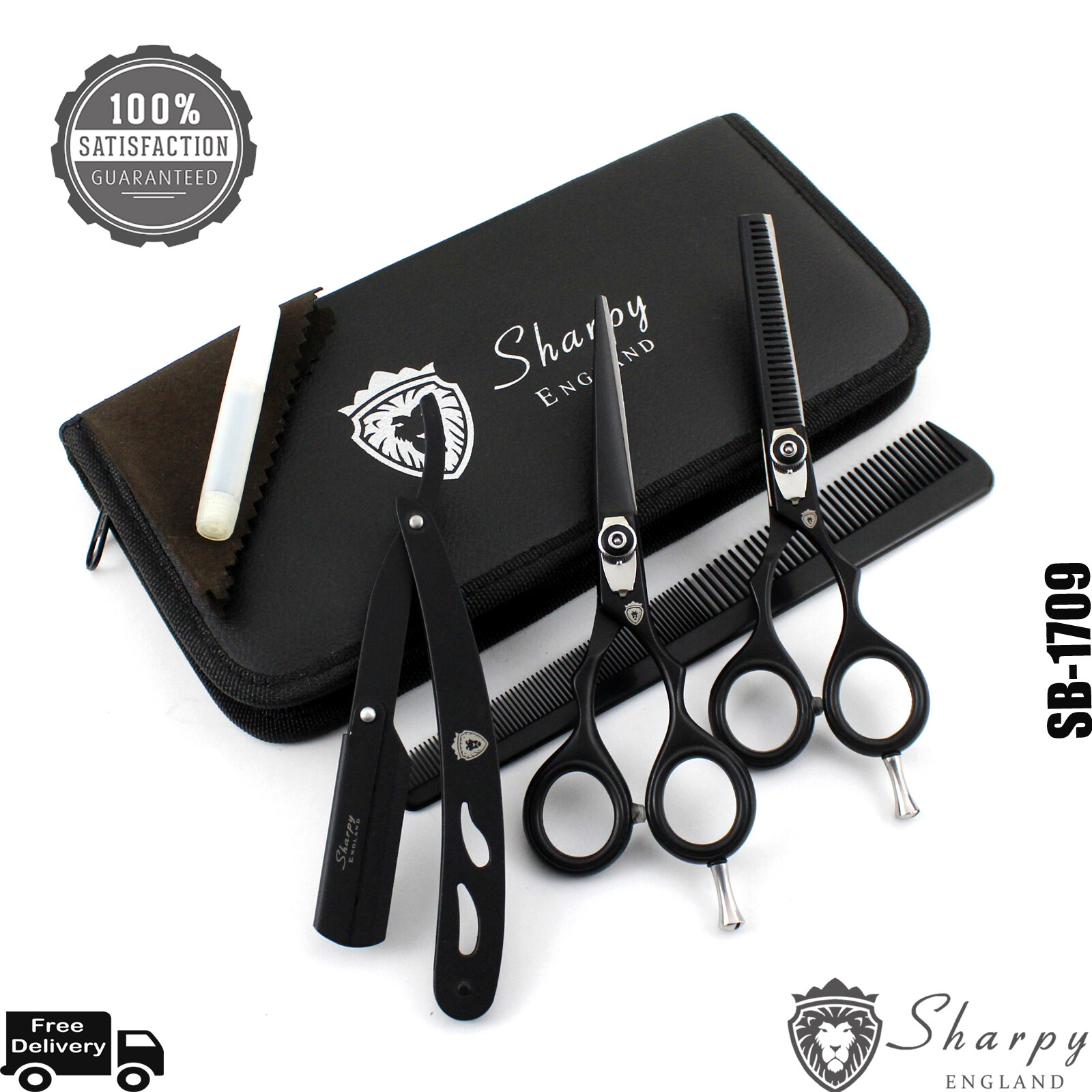 14cm Nuevo Salón Peluquería Corte Pelo Entresacar Barbería Tijeras Pro Negro