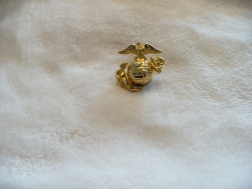 NE- US MARINES SCREW ON BACK PIN (GOLDTONE) (ANCHOR FROM RIGHT TO LEFT) #22129 - Picture 3 of 8