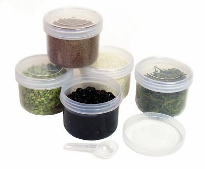 300ml Clear Plastic Food Storage Jar screw Lid Container Box with Spoon BPA Free 300ml Clear Plastic Food Storage Jar screw Lid Container Box with Spoon BPA Free