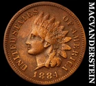 1884 Indian Head Cent- Very Fine- Scarce Better Date No Reserve #J1758