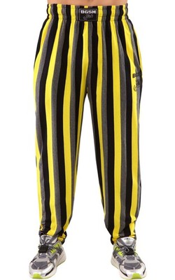 BGSM SPORTSWEAR Bodyhose Jogginghose Sporthose Bodybuilding gestreift 1339-PNT