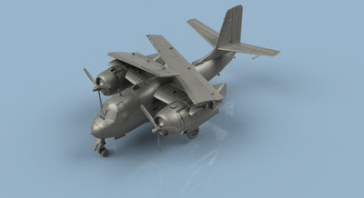 L'Arsenal Models 1/350 C-1 A TRADER FOLDED WINGS (2) 3D Printed Set