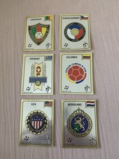 6 X Panini Sammelbilder Stickers WM 90 Italia 1990 Wappen Top