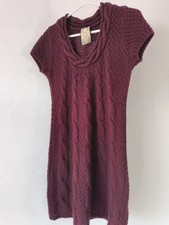 Next Knitted Dress , Burgundy, Size 10 Womens Dress, Short Sleeved 