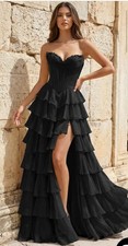 Black sherri hill prom dress size 4 style 56911