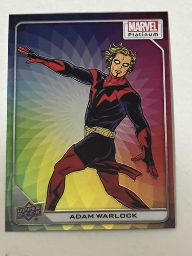 ADAM WARLOCK #99 RAINBOW COLOR WHEEL 2023 Upper Deck Marvel Platinum Card