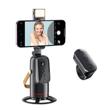 Auto Face Tracking Phone Holder with Remote and Light, 360  Rotation Tripod S...