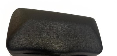BALENCIAGA LARGE LEATHER SUNGLASSES CASE WITH POUCH BLACK NEW