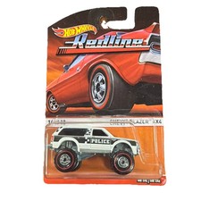 2015 Hot Wheels CHEVY BLAZER 4x4 #14 white Police - Heritage REDLINE 1:64 CFN85