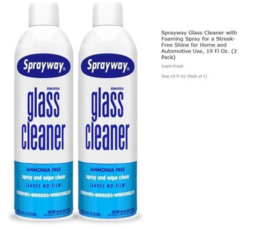 Sprayway Glass Cleaner 19 Oz Pack Of 2 Streak Free Shine Ammonia Free