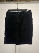 J.Crew Black Corduroy Mini Skirt Size 2 Stretch Cotton