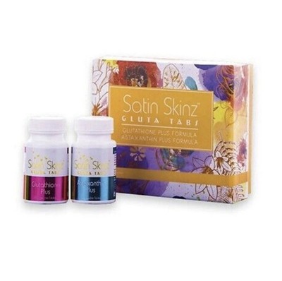 2-in-1 Satin Skinz Glutathion Plus & Astaxanthin Plus Anti Aging Akne Haut Tabs