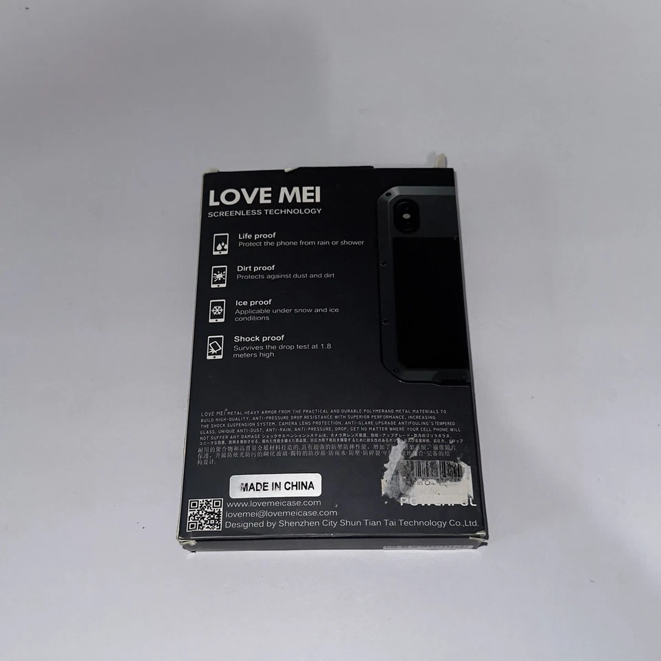 Love Mei iPhone XS 混合铝硅胶大猩猩盔甲重型保护套 — 第 3/4 张图片