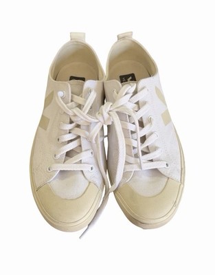 Veja Nova Canvas White Pierre Sneakers Low Top Casual Shoes Womens Size 9