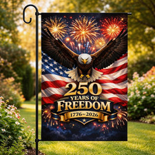 4Th of July Decorations - 250 Anniversary USA Garden Flag  Fourth of July Doubl