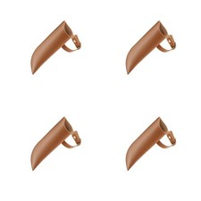 4-teiliges Set Sattelfahnenmasthalterungen, PU-Ledertasche f&uuml;r