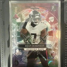 2023 Wild Card 5 Card Draw Stacked 1/1 Bijan Robinson Jack Of Clubs