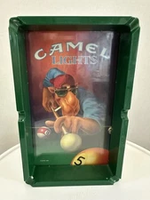 1992 Vintage Camel Lights Cigarette Ashtray Joe Cool Billiard Pool Table Design