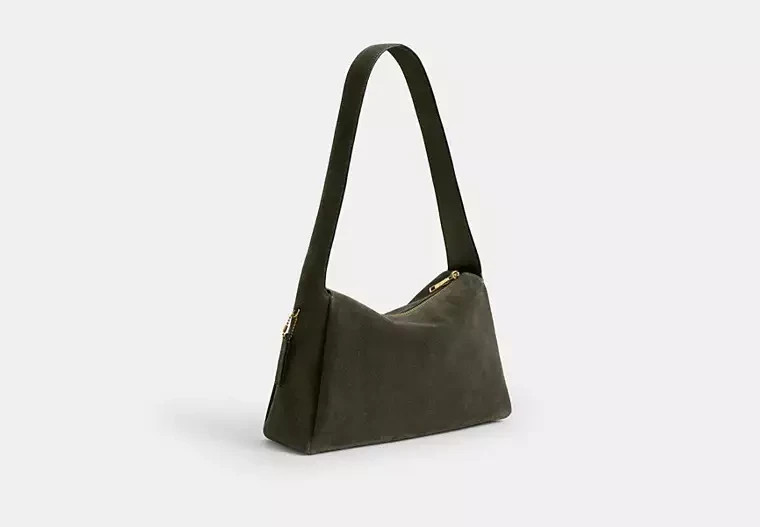 COACH Lola Small Suede Shoulder Bag Brass Olive CCC48 100