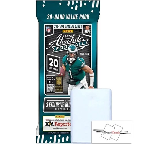 2024 Panini Absolute Football NFL Fat Packs/Cello Box  Cards + Toploader(