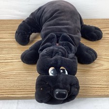 Vintage 1985 Pound Puppy Rumple Skins Black Tonka Original Red Collar 18