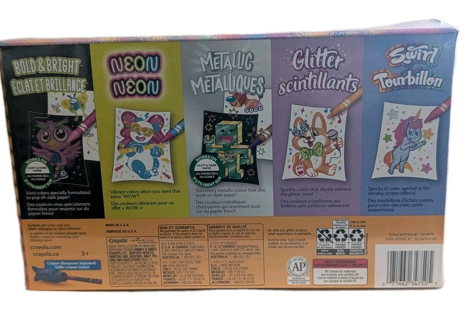 Crayola 120 Crayones Efectos Especiales Niños Artes y Manualidades Regalo Divertido Foto 4 de 4