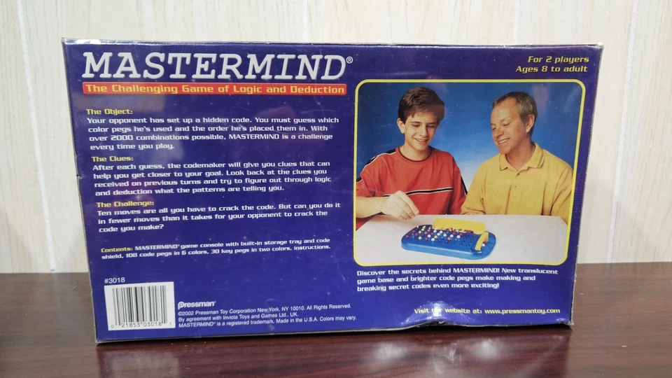 Jogo de tabuleiro vintage - Mastermind Pressman Games 2002 fechado lacrado Family Gamenight - Imagem 2 de 4