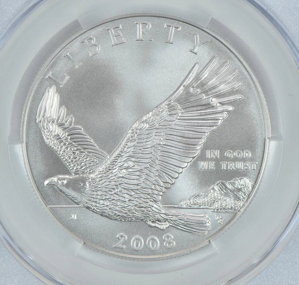 2008-P Bald Eagle Commemorative Silver Dollar MS70 CAC - Image 3 of 4