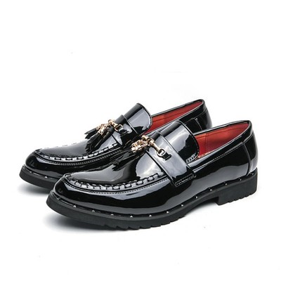 Men's Artificial Leather Brogue Office Shoes Stylish Classic Oxford Dress Shoes