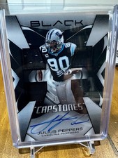 2025 Panini Black Julius Peppers On Card Auto Capstones Quad Patch /50