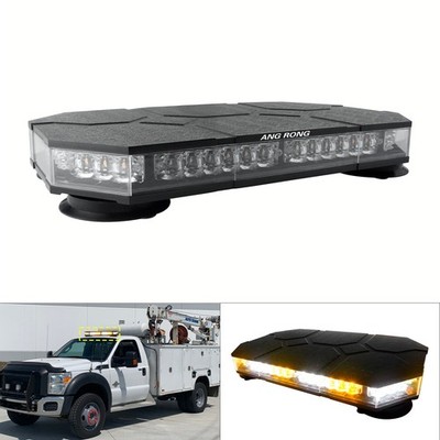 42 SMDs weiß+orange LED Frontblitzer Licht Warnleuchte 29 Strobe-Modi Blinklicht