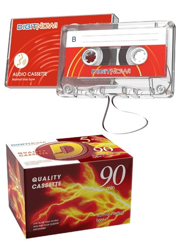 【FBE】5pcs 90-Min Blank Cassette Tapes - Low Noise, High Output, Normal ...