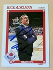 Hand Signed 1991-92 NBA Hoops All-Star Rick Adelman #273 Kings Blazers IP Auto