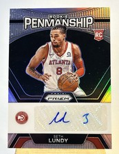 2023-24 Panini Prizm Seth Lundy Rookie Penmanship Autograph Prizm RC Hawks￼