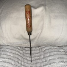 Vintage Coca Cola Ice Pick Wooden Handle Delicious Refreshing Advertising