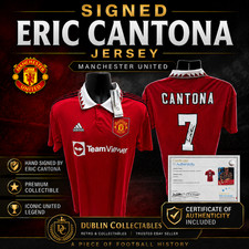 Eric Cantona Signed Manchester United 2022/23 Home Shirt BNWT Adidas M WITH COA
