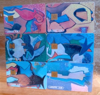 Phonecards Set Of 12 Horoscope Zodiac. Colourful Artwork. Ricardo Guevara 1998.