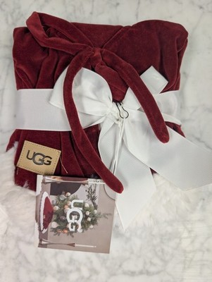 Ugg NWT Dark Cherry Bliss Mini Christmas Tree Skirt New 