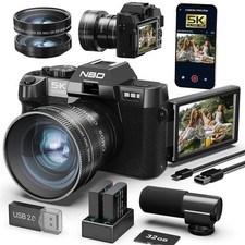 16X Zoom 5K 48MP Camera Autofocus Wide Angle Macro Lens Video