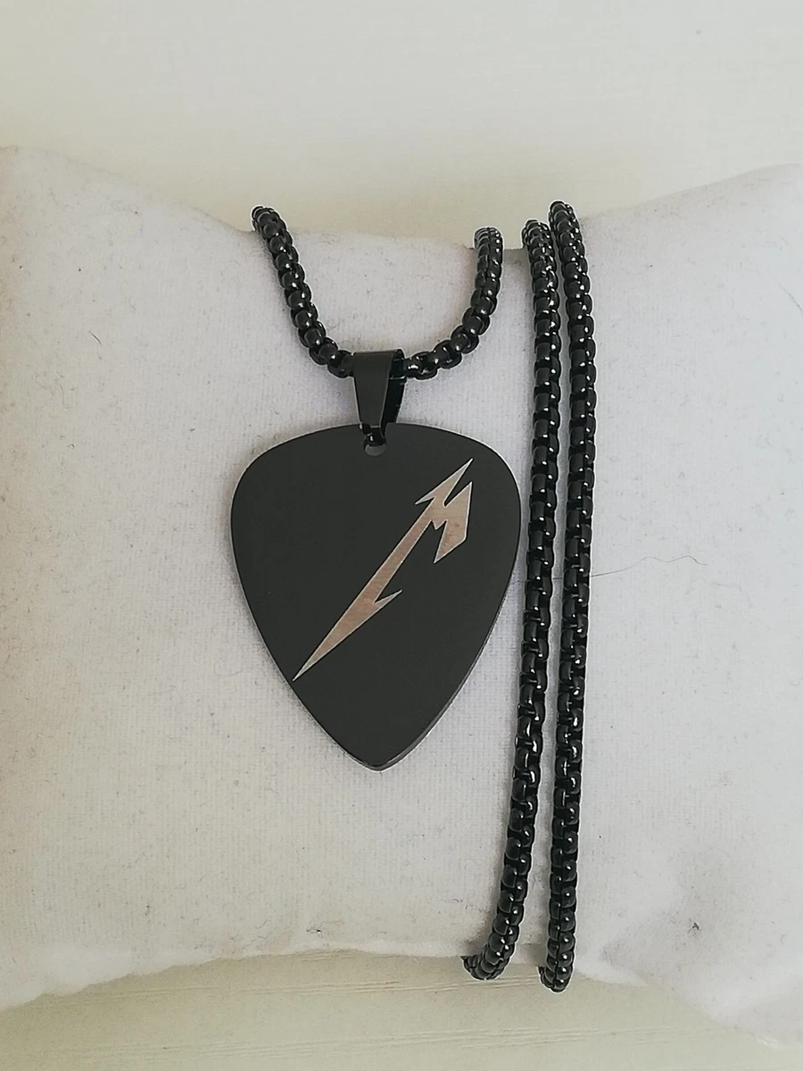 Pingente Metallica Guitarra Pick Pendant ~ Jóias Acessórios Colar De