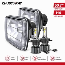 Pair For Toyota Pickup 1982-1995 Hardbody Truck 5x77x6 Led Headlights H4 Beam Pair For Toyota Pickup 1982-1995 Hardbody Truck 5x77x6 Led Headlights H4 Beam