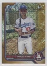 2022 Bowman Chrome Mega Box Gold Mojo Refractor 39/50 Samuel Munoz #BCP-161 0o48