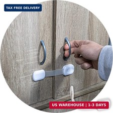 6-Pack Child Proof Locks for Cabinet Doors, Drawers, Fridge, Toilet Seat, Dishwa