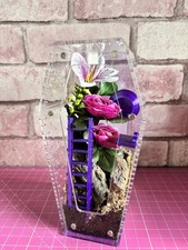 Jumping Spider Purple Glitter Coffin Enclosure Terrarium with accessories 