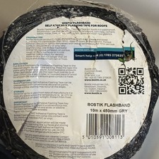 450mm x 10m Flashband Self Adhesive Flashing Tape for Roofs, Grey - 30812238