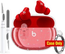 Beats Studio Buds/Buds  Clear Case with Lock 2021/2023, Soft Bling TPU Cover