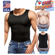Shapertop for Men Slimming Tank Compression Shirt Gynecomastia Belly Shapewear